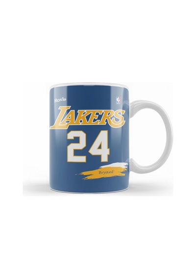 Lakers 24 Bryant Purple Roxx Ink Kupa Bardak Porselen Karışık