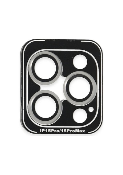 Joko Apple İphone 15 Pro Max Pvd Metal Kamera Lens Darbeye Dayanıklı Tam Uyumlu - Gümüş