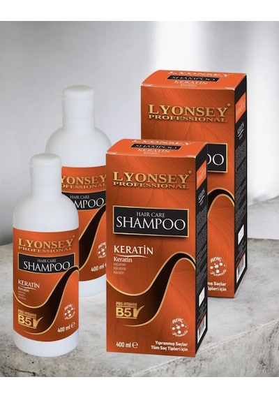 Lyonsey Professional Keratin Şampuan 400 Ml 2 Adet Tüm Saç Tipleri