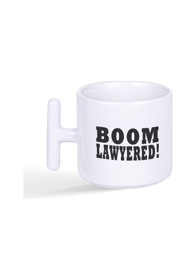 Boom Lawyered How I Met Your Mother Baskılı Latte Fincanı T Kulplu Kupa Bardak Beyaz