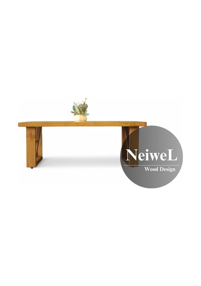 Neiwel Moe Doğal Ahşap Sehpa-70-140 Açık Ceviz