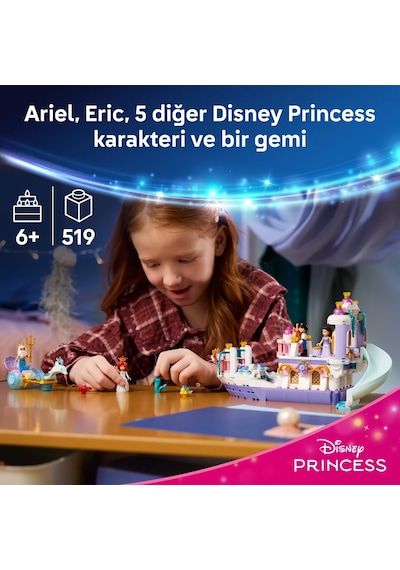 LEGO® ǀ Disney Princess Ariel’in Kraliyet Düğün Gemisi 43299 - 6 Yaş ve Üzeri Çocuklar İçin Yaratıcı Oyuncak Yapım Seti (519 Parça)