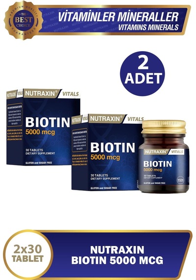 Nutraxin Biotin 5000 Mg 30 Tablet 2 Adet