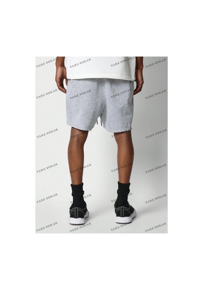 Tarzsokak Y2k Unisex Yaz Şort Bermuda Harajuka Anime Retro Kod-11487 Gri