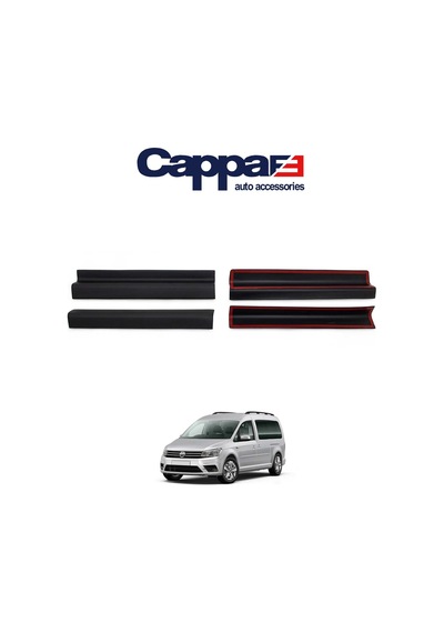 Cappafe Volkswagen Caddy Kapı Eşiği Koruma Abs Mat Siyah 4 Par N11.4712