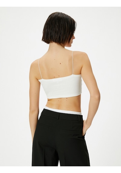 Koton Basic Crop Atlet İnce Askılı Ribanalı Pamuklu Slim Fit Ekru 4sal30059ık Ekru Koton Basic Crop Atlet İnce Askılı Ribanalı Pamuklu Slim Fit Ekru 4sal30059ık Ekru