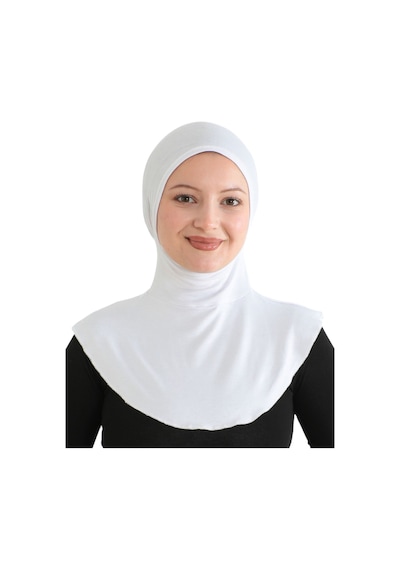 Modish Group Kadın Boyunluklu Hijab Tesettür Pratik Spor Bone - Sarı Beyaz