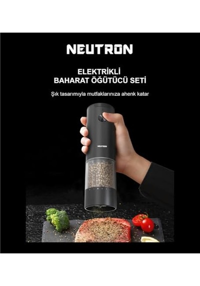 Ntl-pg-33d Pilli Tuz Ve Baharat Öğütücü Değirmen İkili Set Diğer