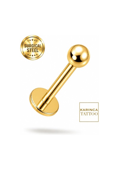 Labret Piercing Stud Cerrahi Çelik Tragus Conch Helix Dudak çok renkli