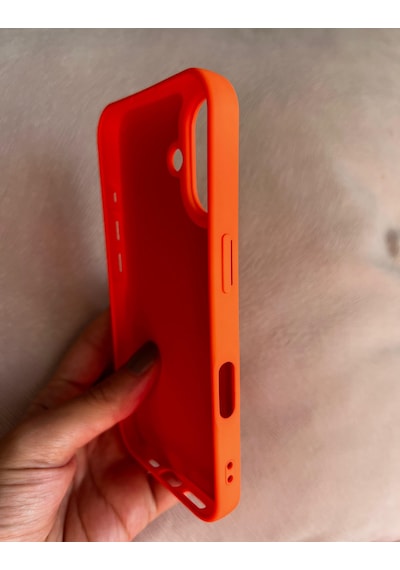 Apple Uyumlu iPhone 16 Logolu İçi Kadife Silikon Lansman Kılıf