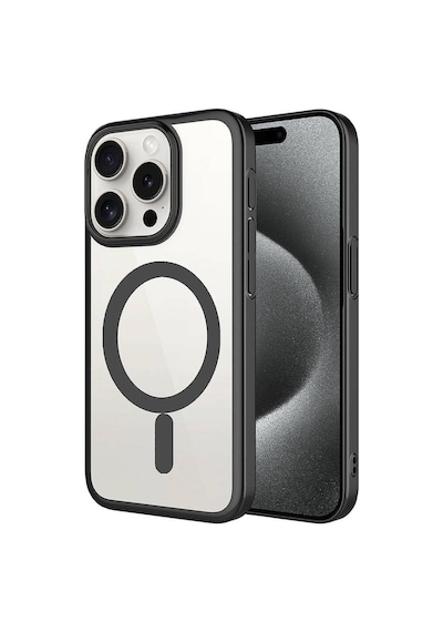 Apple Uyumlu iPhone 15 Pro Max Kılıf Wireless Şarj Özellikli Sert Pc Mat Riksos Magsafe Kapak Kılıf Standart