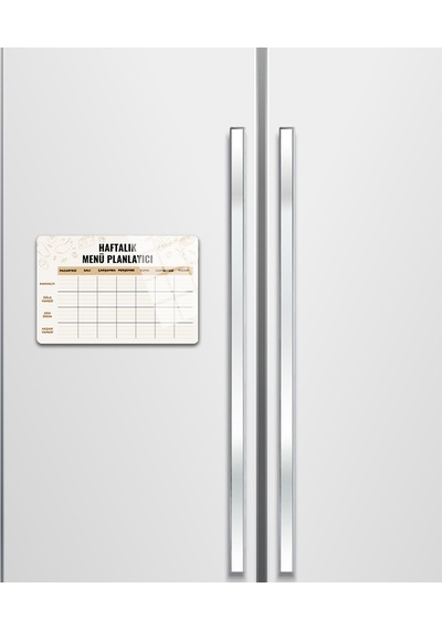Cam Magnet Buzdolabı Manyetik Planlayıcı Yatay 20cm X 30cm