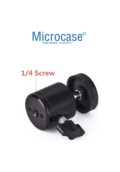 Microcase AL2983 Tripod için 360 Döner 1/4 Metal Mafsal Aparatı