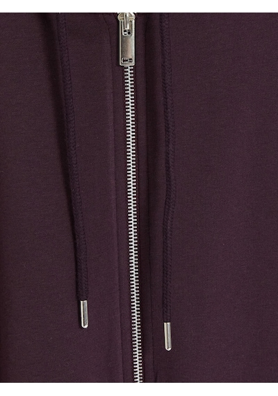 LC Waikiki Lc Waıkıkı Mürdüm Kapüşonlu Kadın Kalın Fermuarlı Sweatshirt