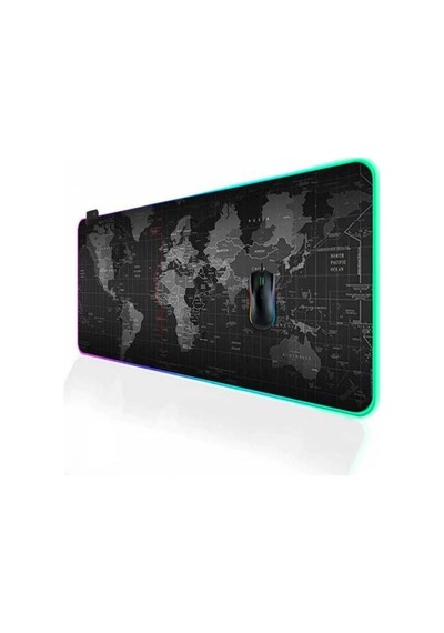Polham Rgb Işıklı Mouse Pad, 14 Işık Modlu Kaymaz Tabanlı Kauçuk Kumaş Mouse Pad, 300 800