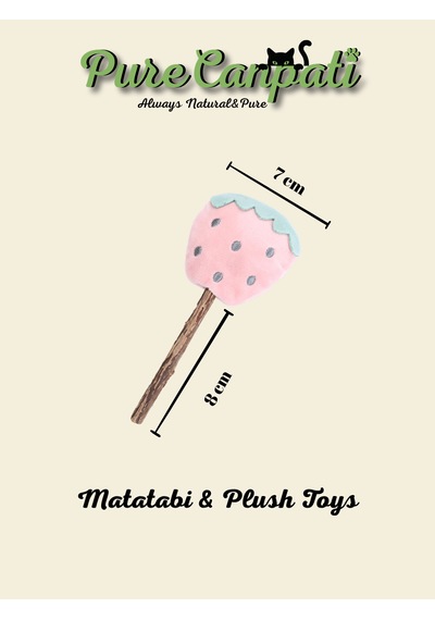 Purecanpati Matatabi Stick Peluş Kedi Oyuncağı Catnipli Doğal Oyuncak