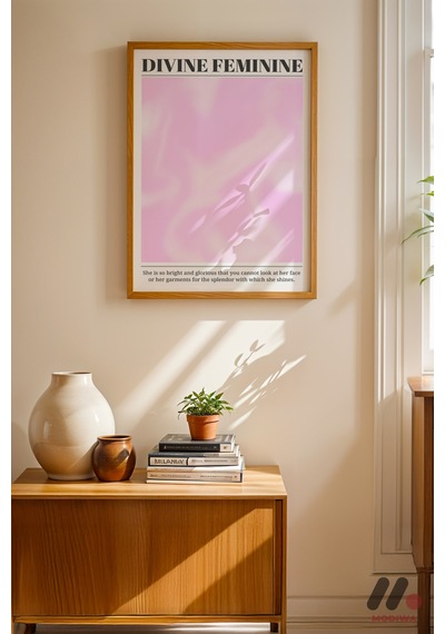 Divine Feminine Aura Poster, Ahşap Çerçeveli Duvar Tablosu - Kişiye Özel Hediye