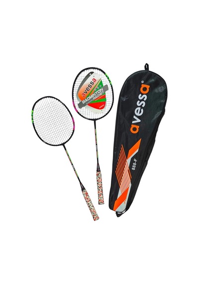 Özel Üretim 888-f Tek Parça Badmington Raket Set Çift Hobi Müsabaka Aktivite