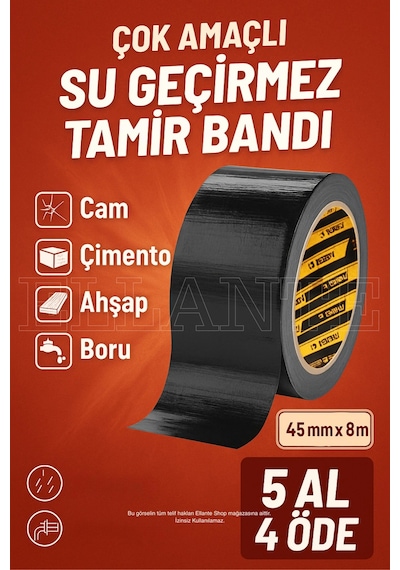Suya Dayanıklı Tamir Bandı Çadır Bant 48x8 Mt Yüksek Kalite Bant 6 Adet
