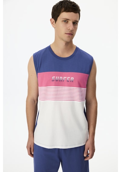Penti Erkek Renkli White Surf Pijama Takımı