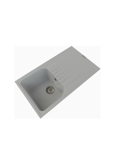 Polex Cristalüx Granit Evye P-02 Gri Tezgah Altı Ve Tezgah Üstü Mutfak Evyesi 85x49.5 CM