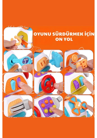 Ucuzuna Bak Oyuncak Montessori Duyusal Eğitici Öğretici Eğlendirici 10'U 1 Arada Aktivite Oyuncağı +18 Ay