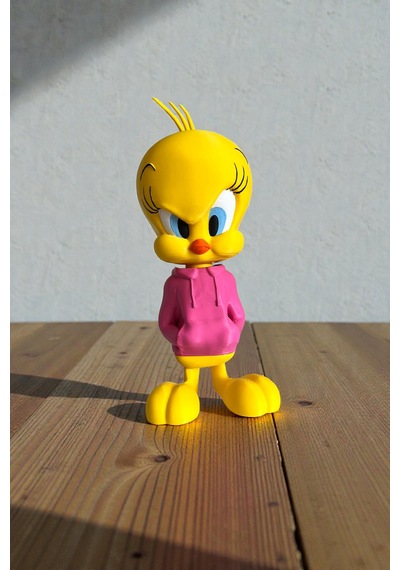 21 Cm 3d Baskı Tweety Figürü, Looney Tunes Figür, Çizgi Film Figürü Çizgi Karakter
