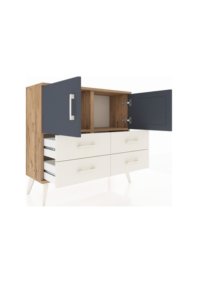 Arges Şifonyer 2 Raflı 4 Çekmeceli 2 Kapaklı 88x30x80 Çam-antrasit/aytaşı Antrasit/aytaşı Arges Şifonyer 2 Raflı 4 Çekmeceli 2 Kapaklı 88x30x80 Çam-antrasit/aytaşı Antrasit/aytaşı