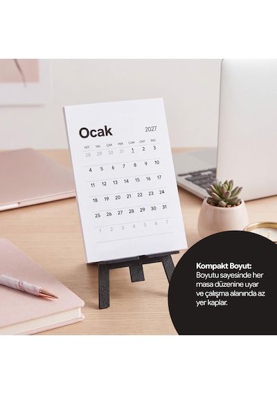 Domirus Plancore Desk Stand Masa Takvimi Standı Siyah