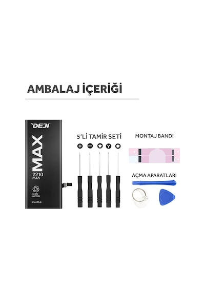 Apple Uyumlu iPhone 8  Batarya Mucize Batarya Deji 2210mAh
