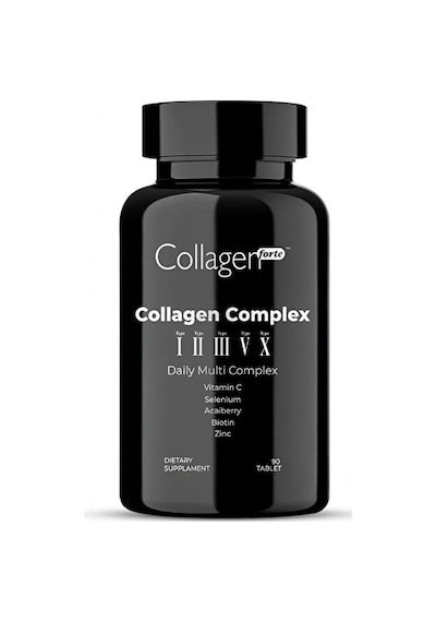 Collagen Forte Platinum 5 Tip Kolajen Vitamin ve Mineral İçeren Takviye Gıda 500 MG 90 Tablet