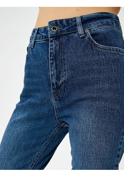 Koton Kadın Jean Pantolon Koyu İndigo 4sal40306md 25ky59t01435 Y5907 Koyu İndigo