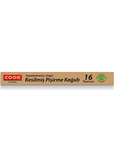 Cook Kesilmiş Pişirme Kağıdı Doğal 16'lı