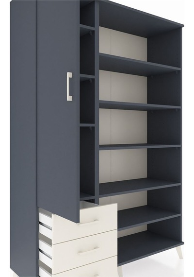Hyperion Dolap 9 Raflı 3 Çekmeceli 3 Kapaklı 132x44x195 Antrasit-antrasit/aytaşı Antrasıt/aytası Hyperion Dolap 9 Raflı 3 Çekmeceli 3 Kapaklı 132x44x195 Antrasit-antrasit/aytaşı Antrasıt/aytası