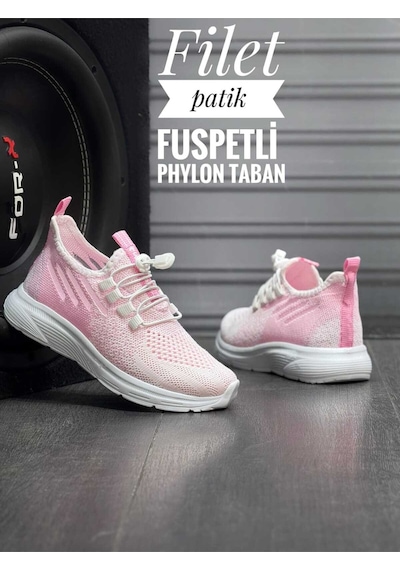 Tutınom Unisex Ortopedik Yumuşak Taban Günlük Yazlık Sneaker Spor Ayakkabı Pembe