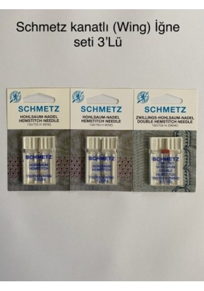 Schmetz Kanatlı Wing Iğne Seti 3'lü