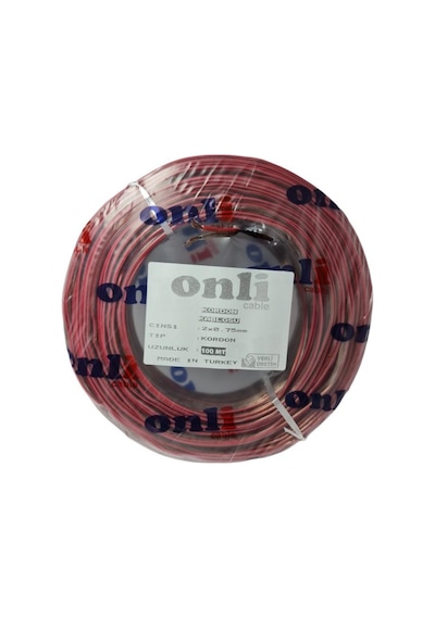 Onli 2X0.75Mm Hoparlör Kablosu 100Metre Şeffaf