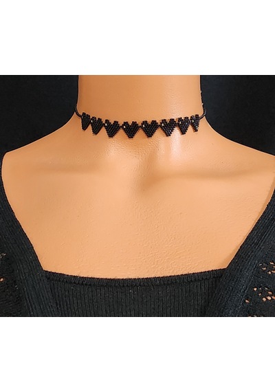 Harmel Jewelry Miyuki Kalpler Choker Siyah