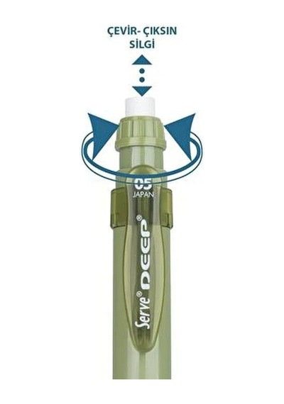 Serve Deep Earth Tones Mekanik Kurşun Kalem 0.5 Mm Yeşil - Sage Green