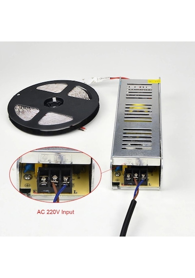 12Volt 10 Amper Slim İnce Kasa Şerit Led Trafosu Adaptörü 12V 10A