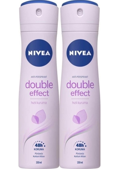 Nivea Double Effect Kadın Sprey Deodorant 150 ML x 2