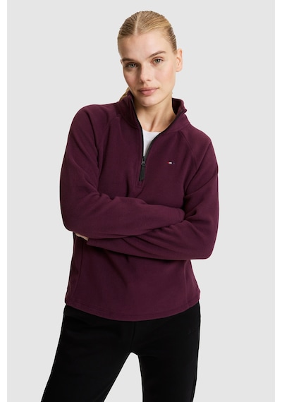 U.S. Polo Assn. Kadın Bordo Yarım Fermuarlı Sweatshirt 50329013-vr180 Dark Plum