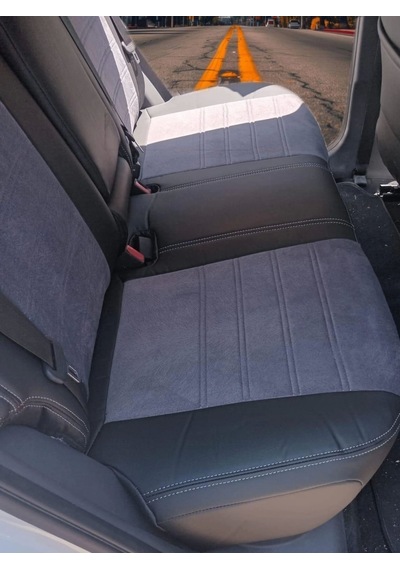 Hyundai Kona-özel Dikim- K.gri Taytüyü - Siyah Deri