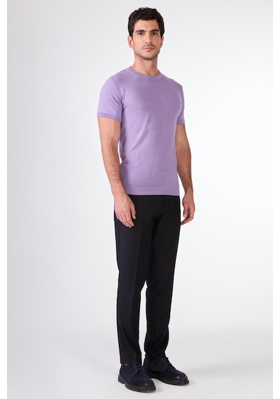 Dufy O Yaka Triko Tshirt Mor