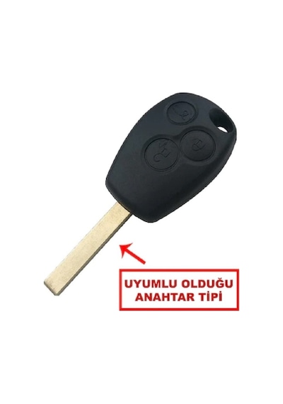 Renault Clio Kangoo Master Trafic 3 Butonlu Anahtar Kumanda Kabı