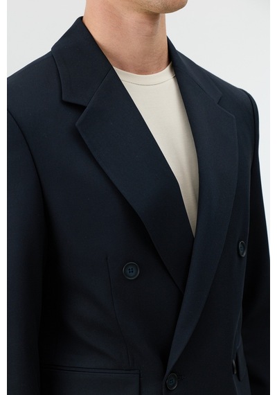 Antioch Relaxed Kruvaze Erkek Blazer Ceket Lacivert