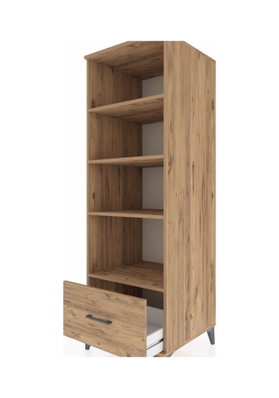 Kronos Dolap 4 Raflı Tek Çekmeceli 60x59x182 Çam-çam Atlas Çam
