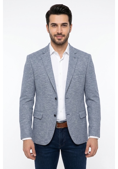Suitmen Erkek Tek Spor Ceket 4 Drop Çift Yırtmaçlı Mevsimlik Bgl-st05331 Mavi