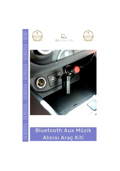 Araçkiti Kablosuz Bluetooth Ses Aktarım Modülü Mikrofonlu Handsfree Aux Müzik Alıcısı Araç Kiti