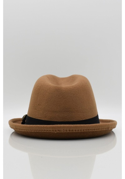 Külah Erkek Camel Fötr Şapka - Camel